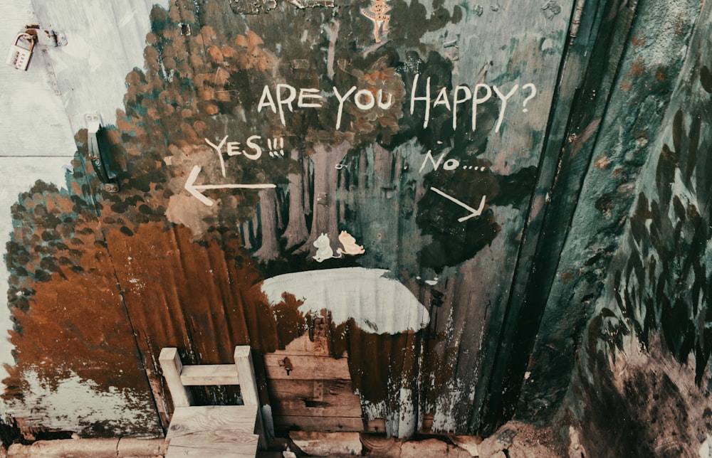 Are You Happy? graffiti