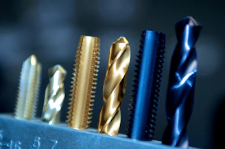 drill bits on rack