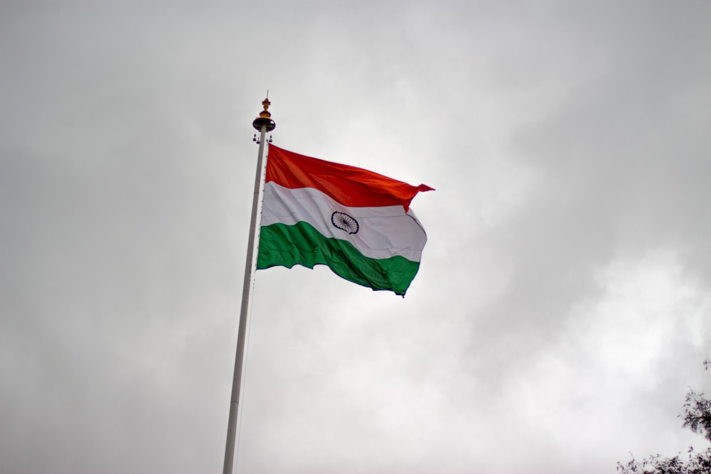 raised India flag