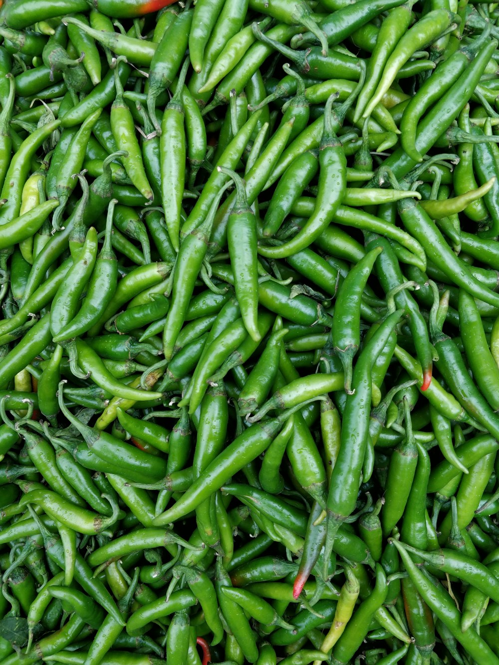 pile of green chillis