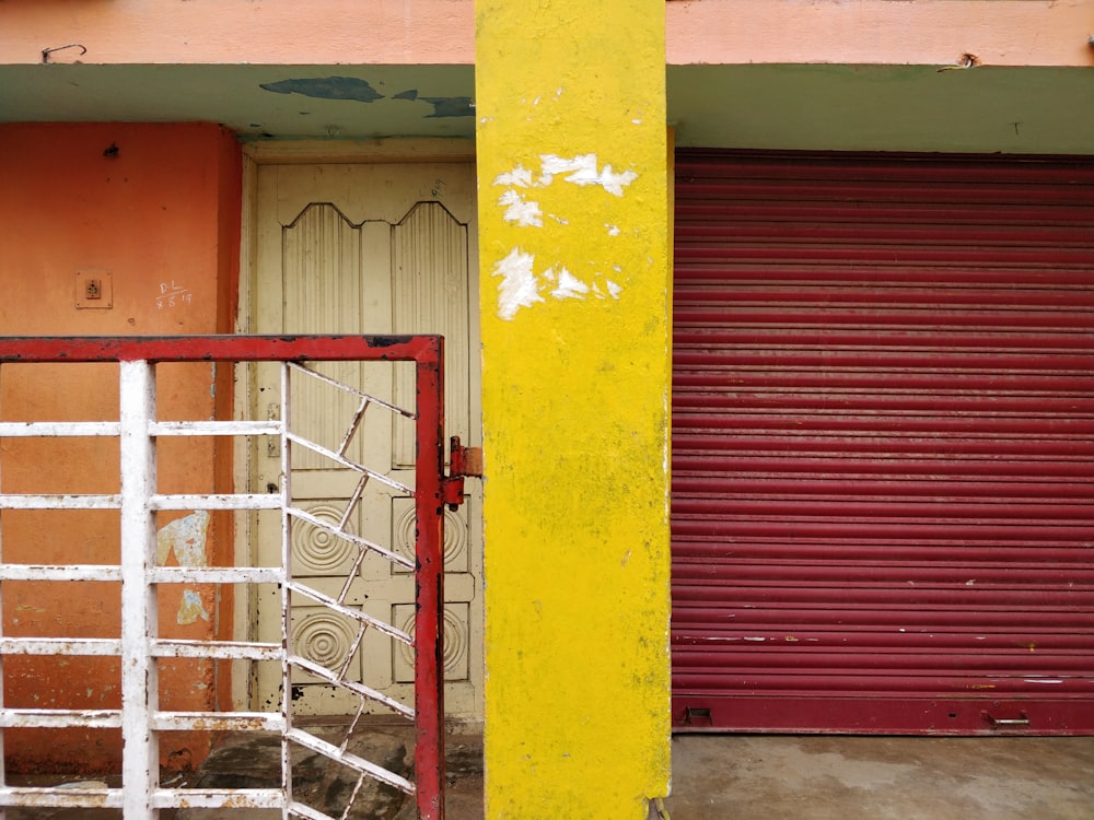 white wooden panel door