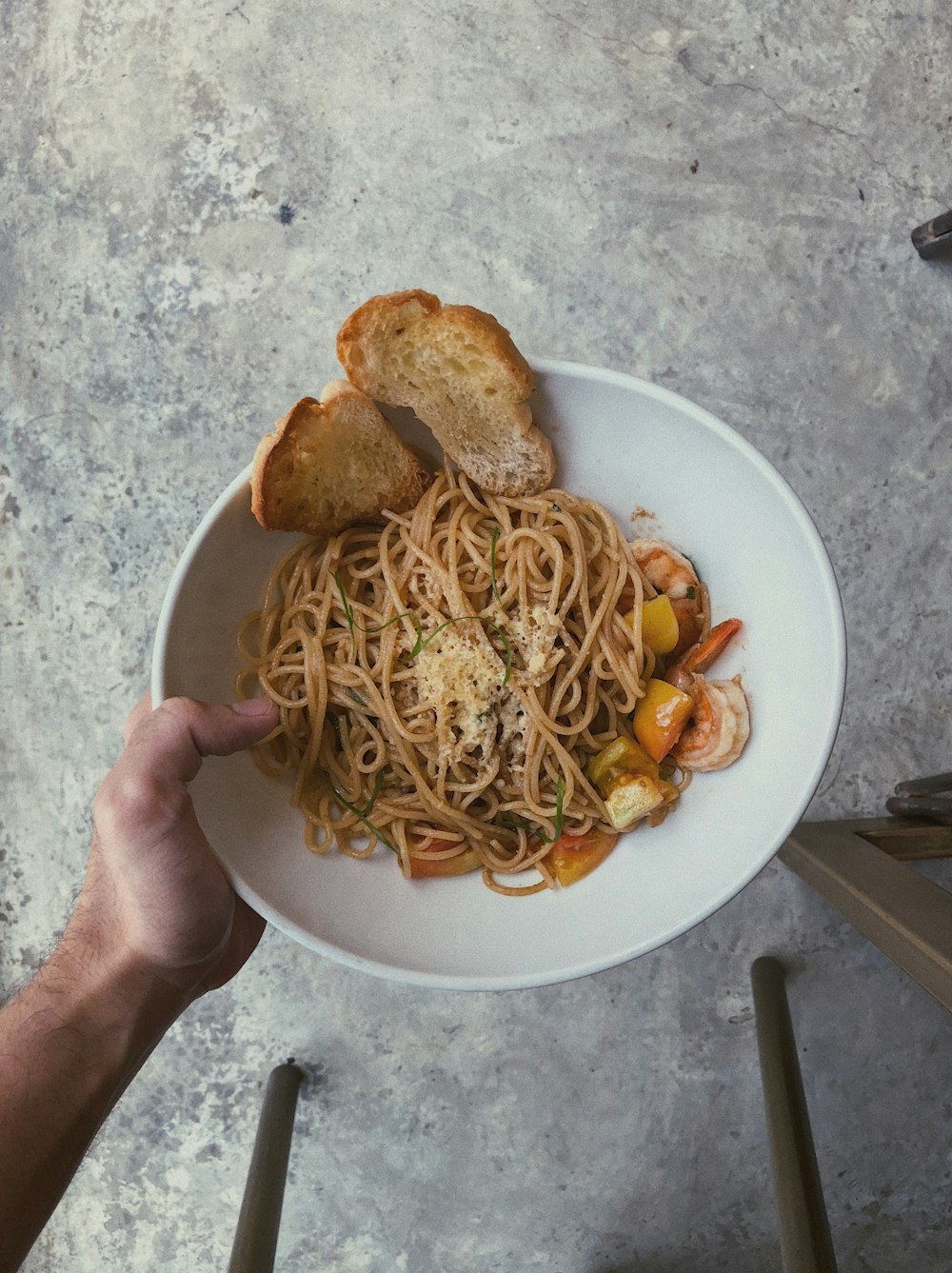 noodles with bread