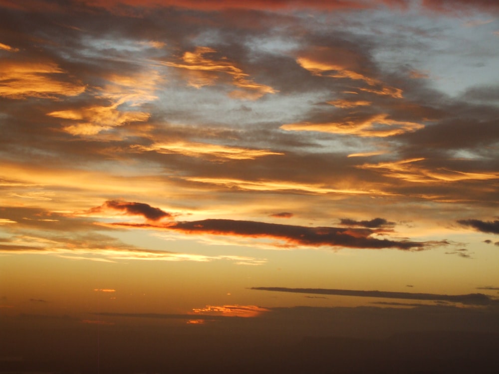 cloudy sky during golden hour