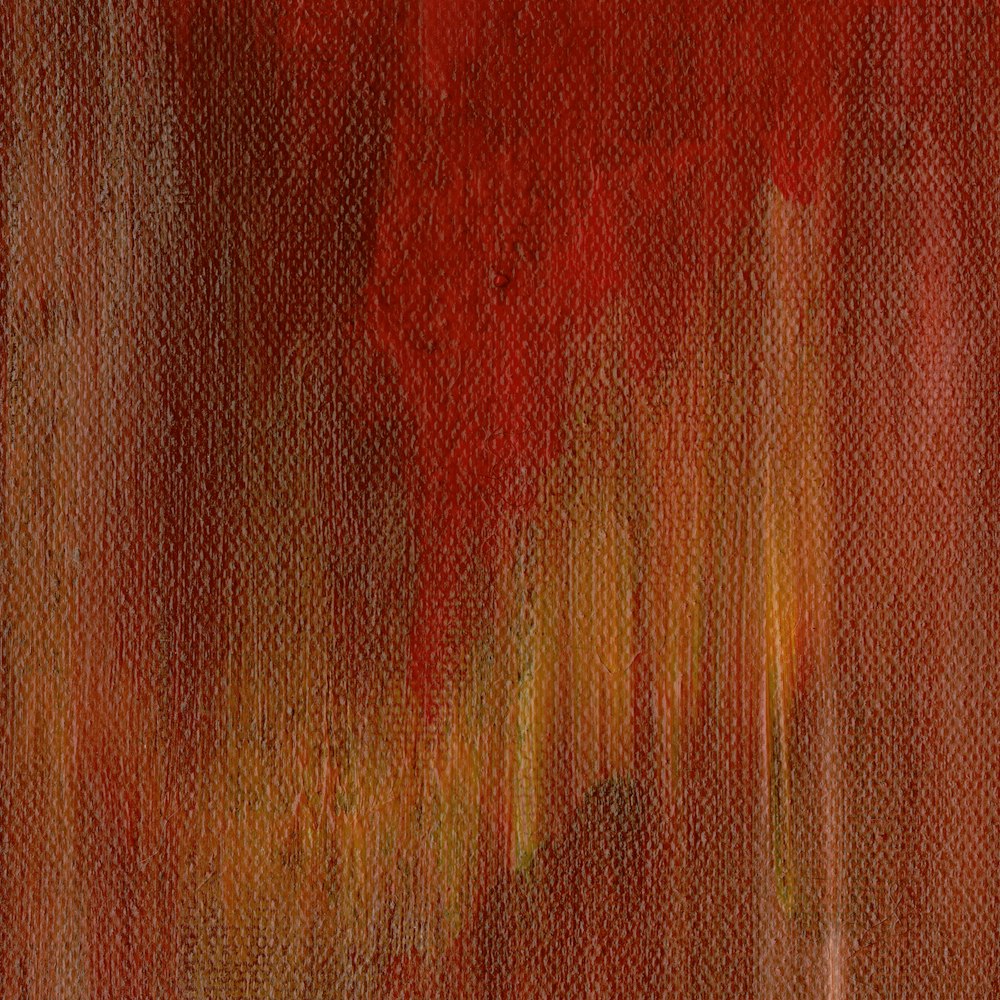 a painting of a red and yellow background