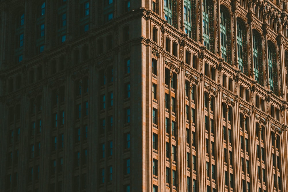 a very tall building with lots of windows