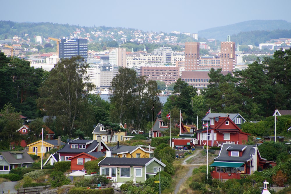 aerial view of buildings