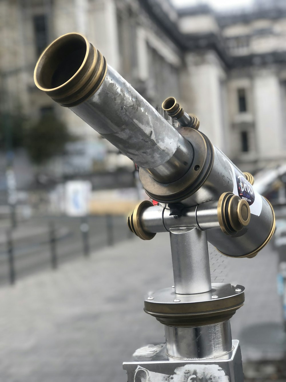 gray refractor telescope