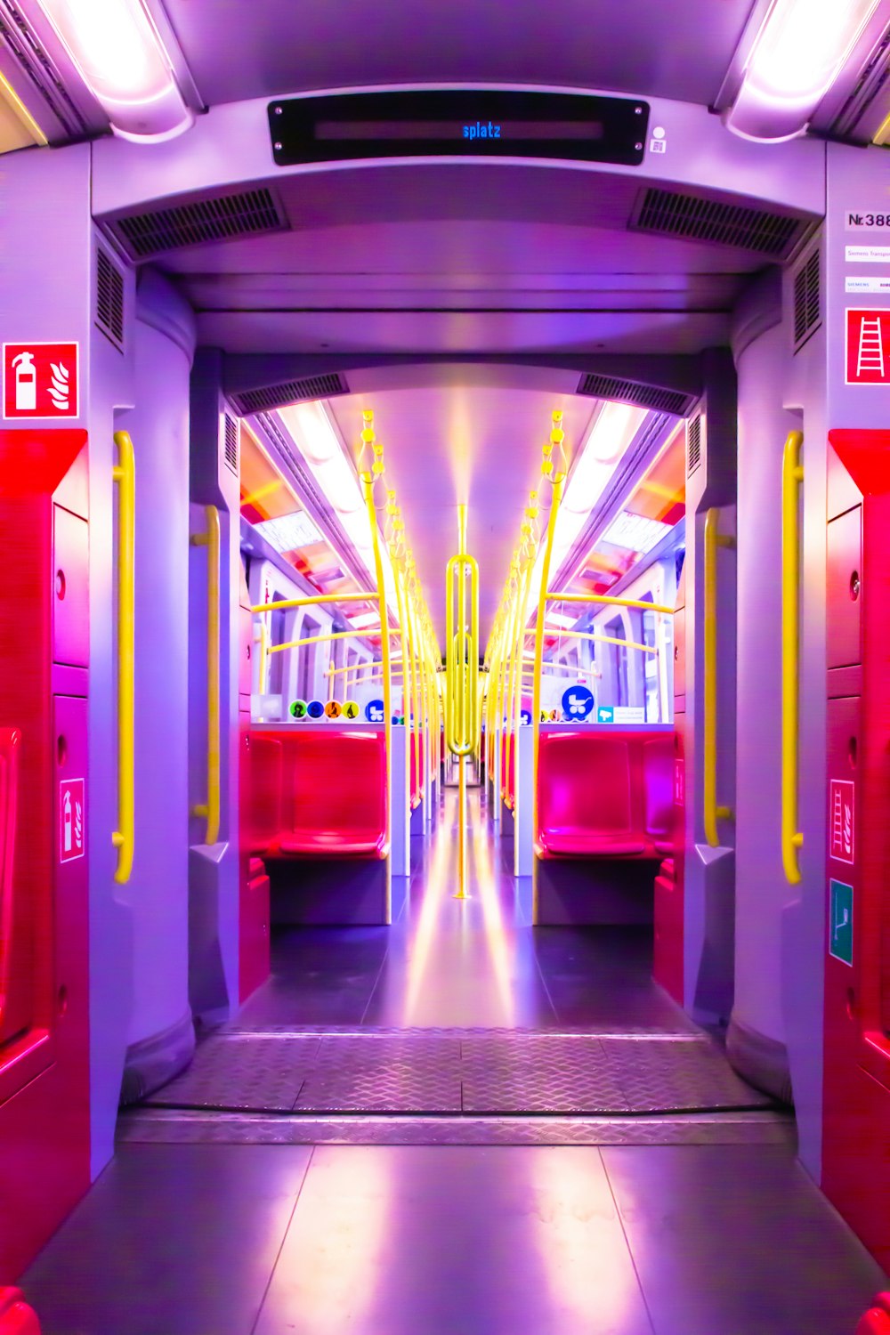 view of empty train