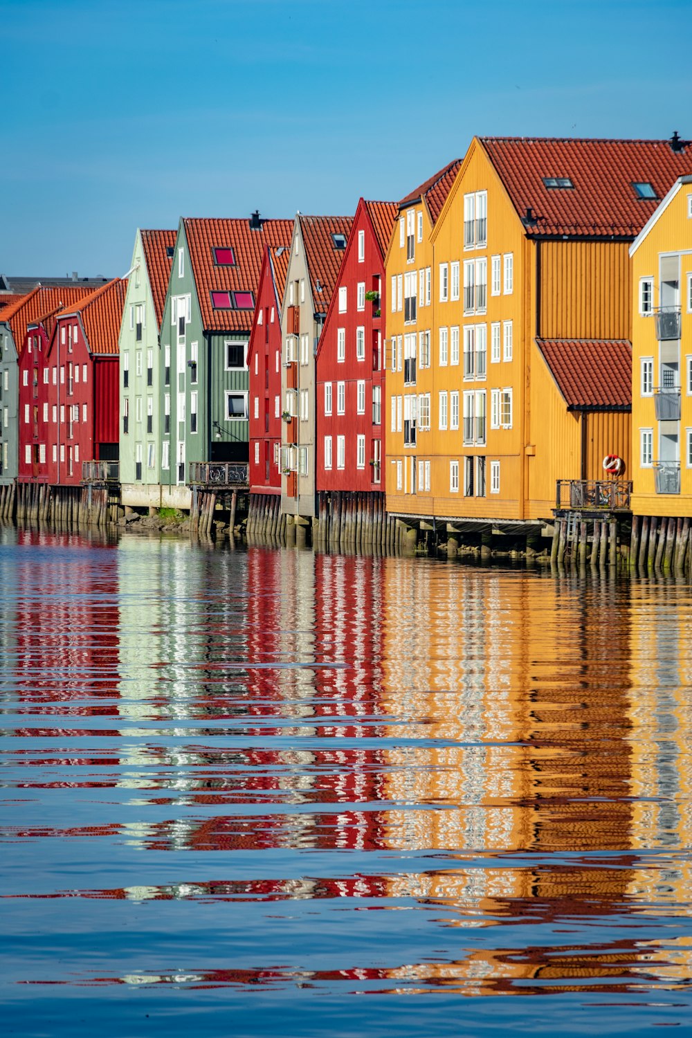 Nidelva in Norway viewing blue sea