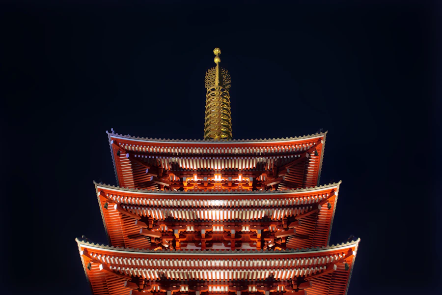 A shrine before the city wakes in Tokyo