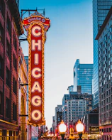 red and yellow Chase O Chicago billboard