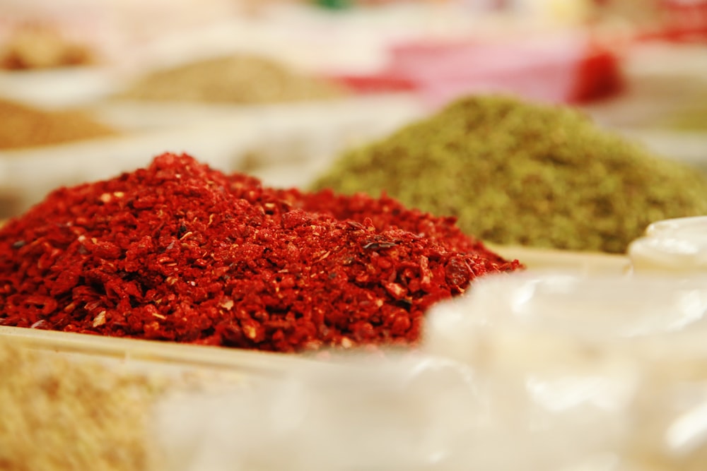 a close up of a bowl of spices