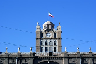 brown tower clock