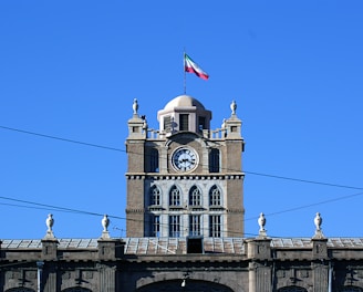 brown tower clock