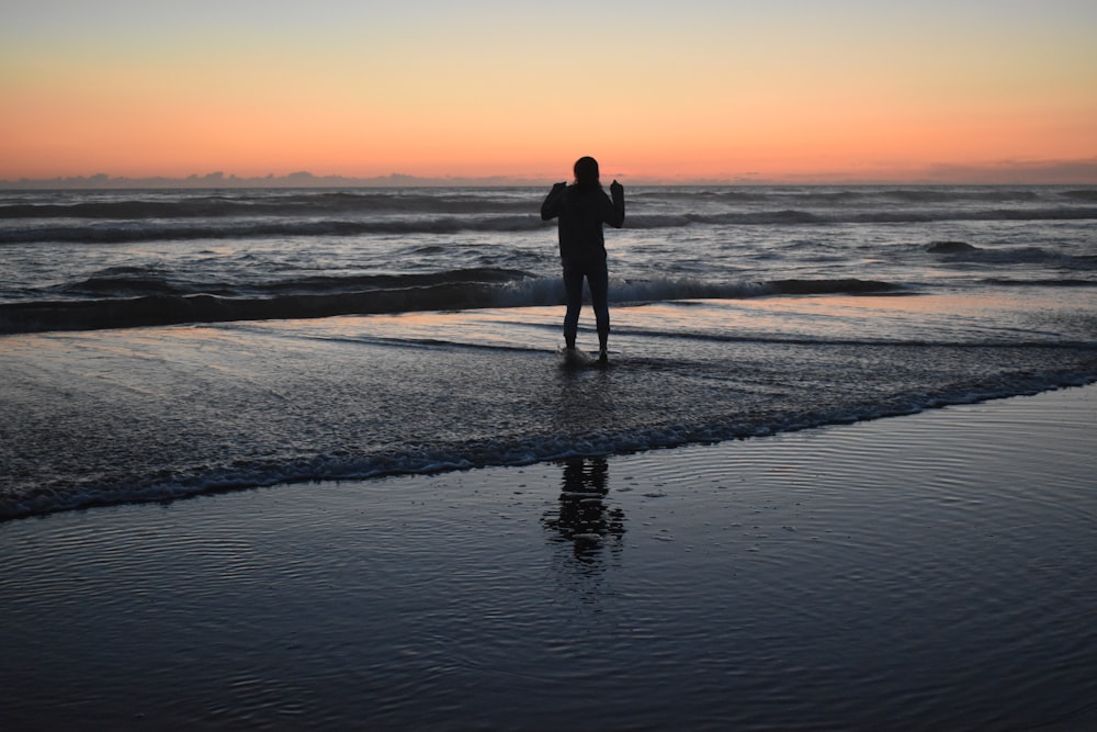 person on seashore