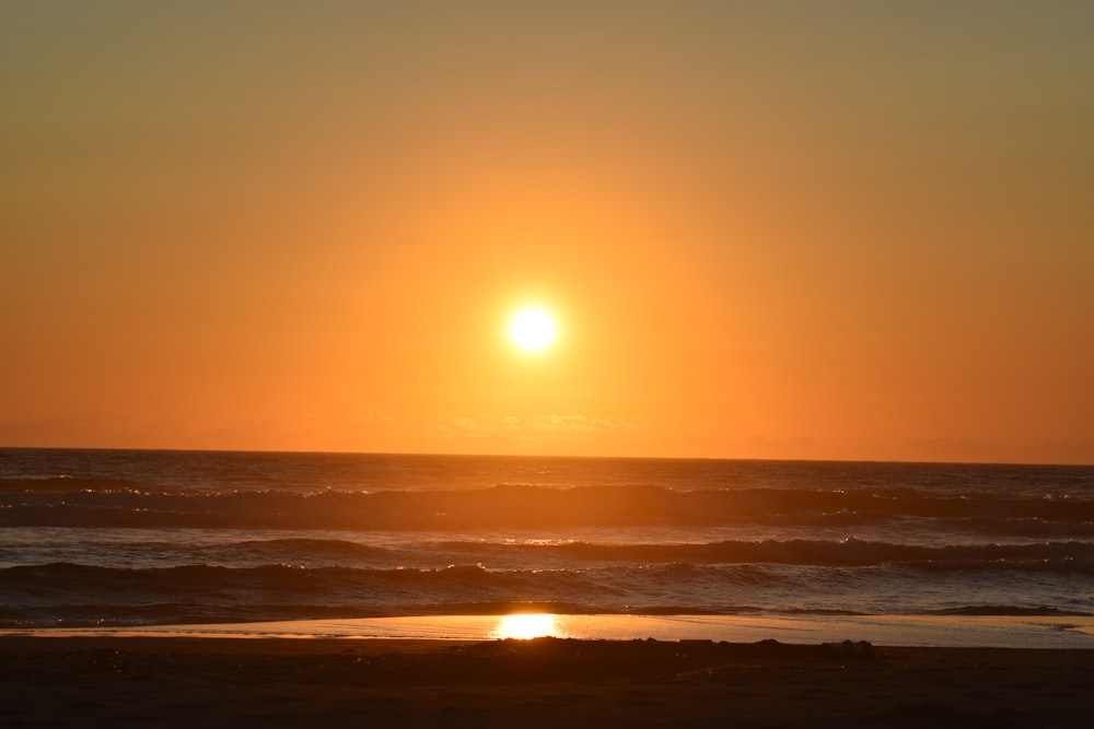 sea waves during golden hour