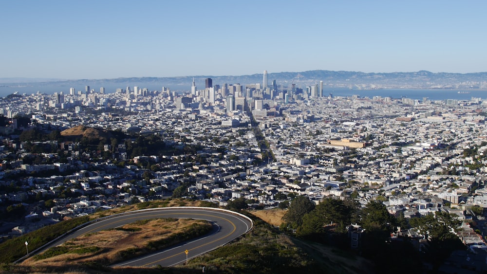 aerial photo of city