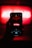 A hand holding a smartphone with the camera app open, capturing a bright neon red sign that is blurred in the background. The phone displays a clearer view of the sign, which has text written in Russian.