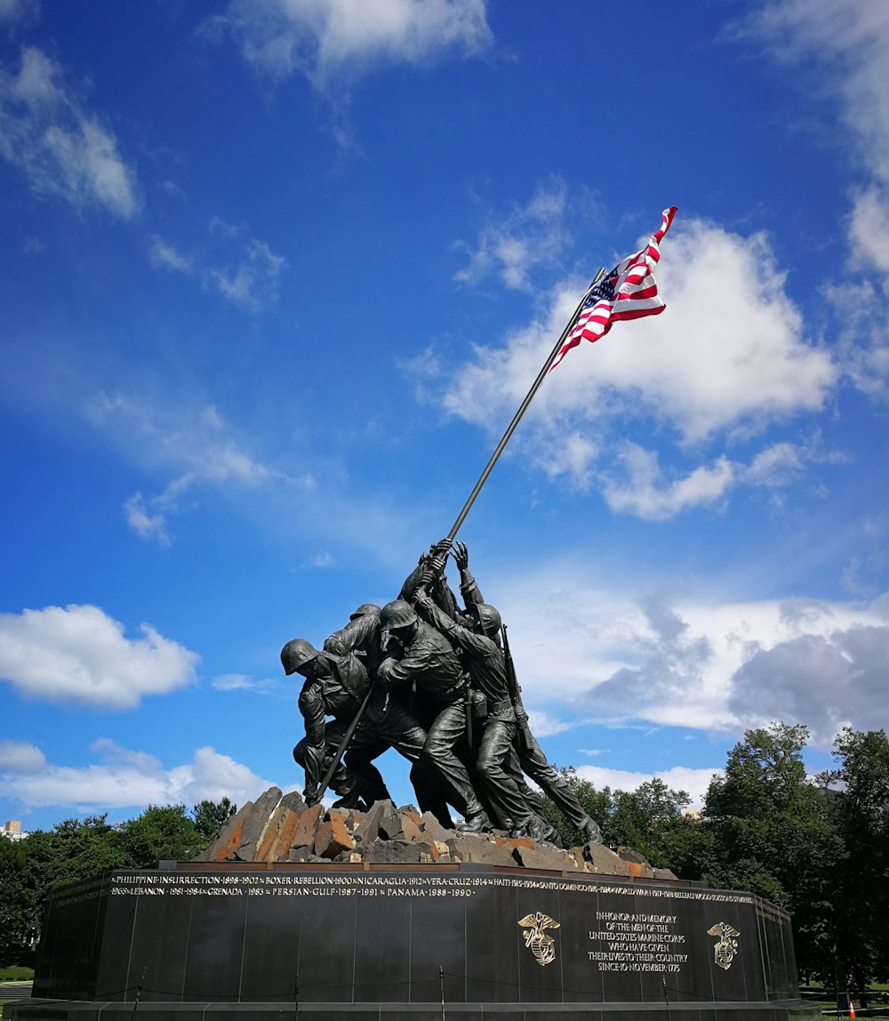 architectural photography US Marine Corps War Memorial statue