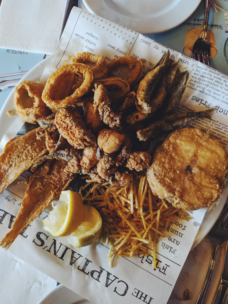 Delicious fresh Mediterranean seafood platter