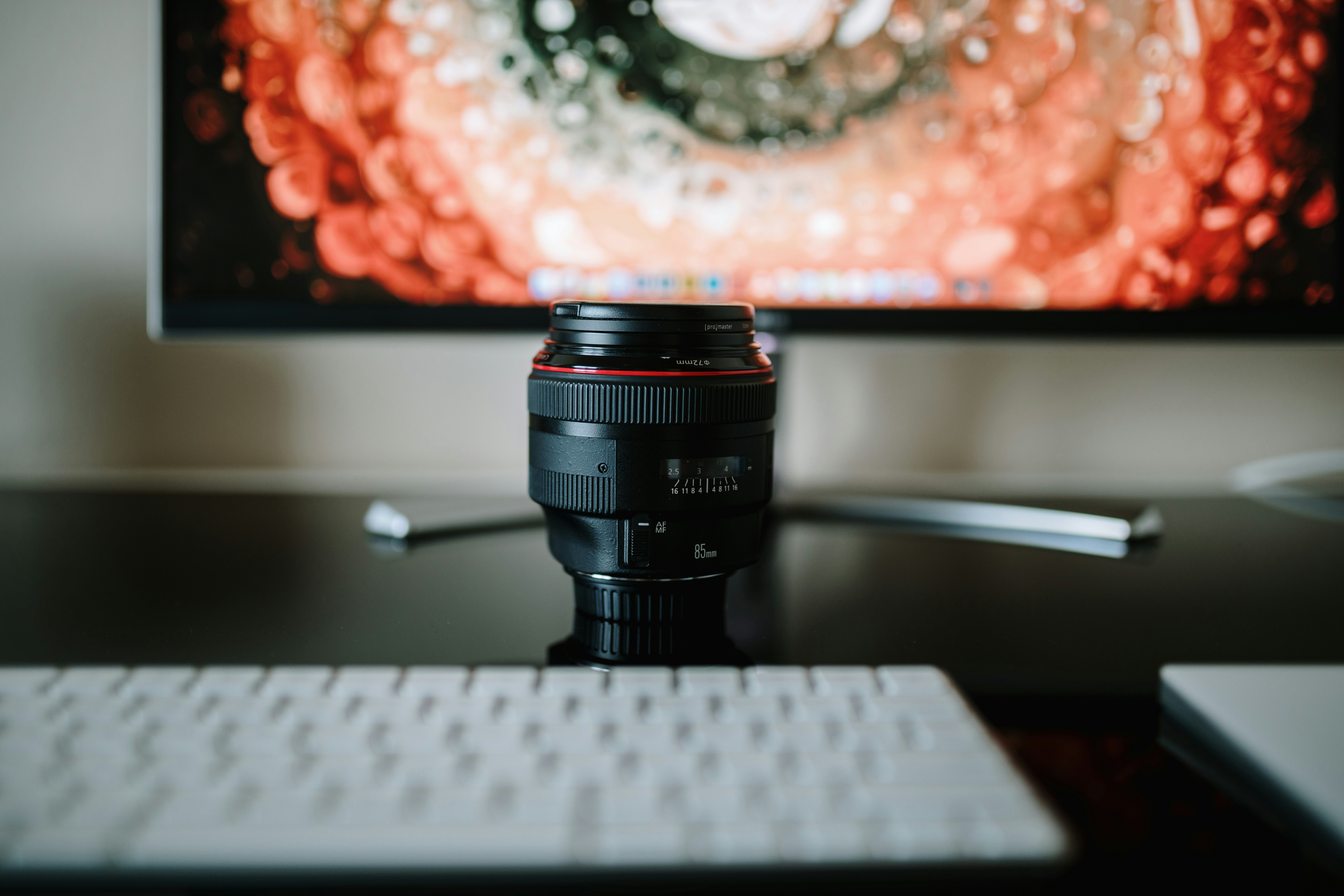 black camera lens