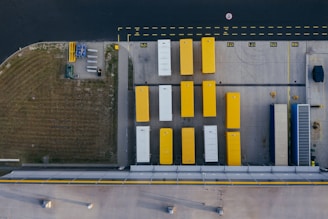 yellow and white containers