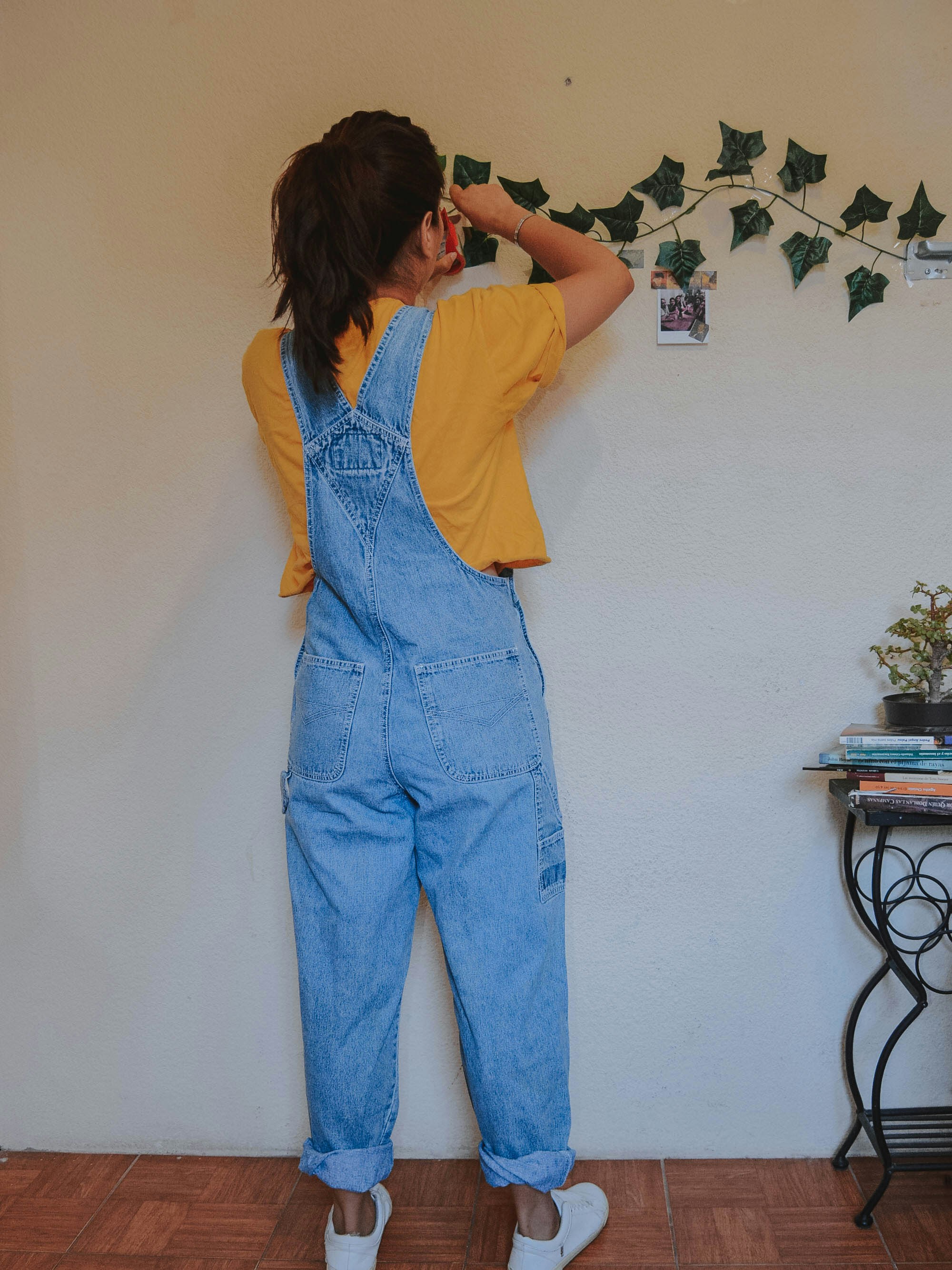 woman standing in front of wall