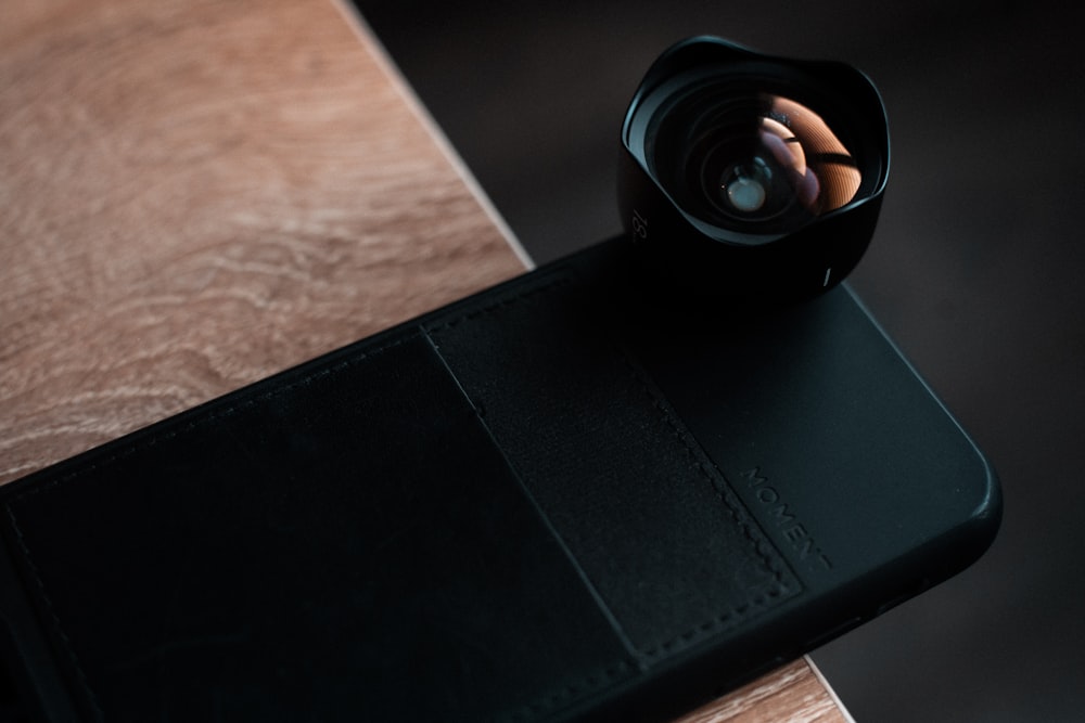 black smartphone lens