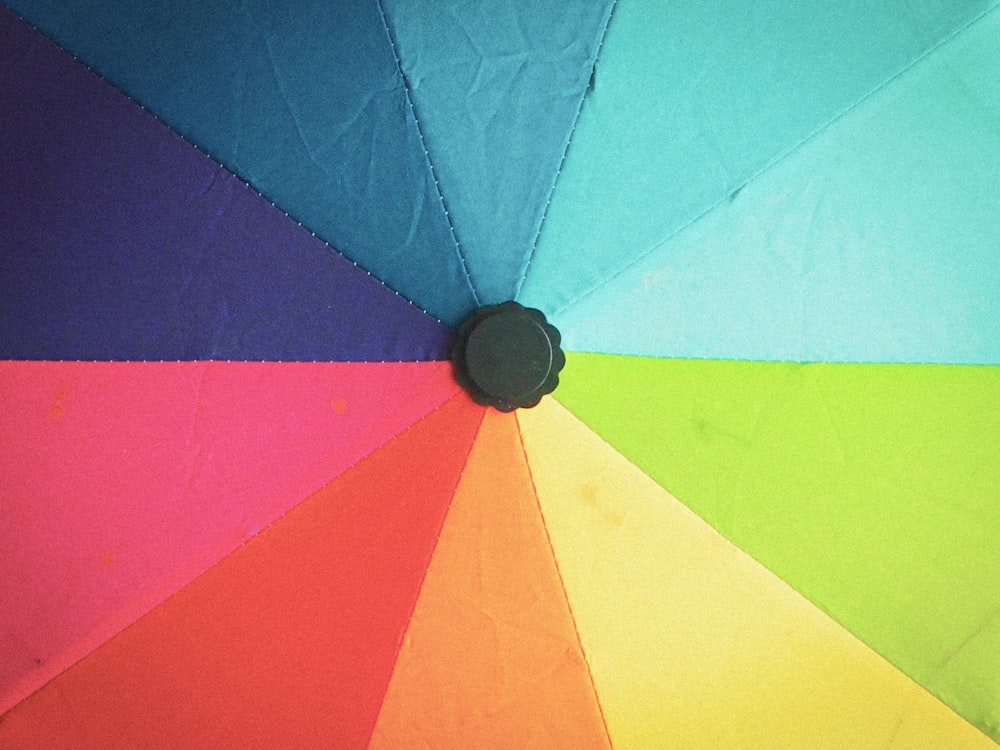 rainbow-colored umbrella