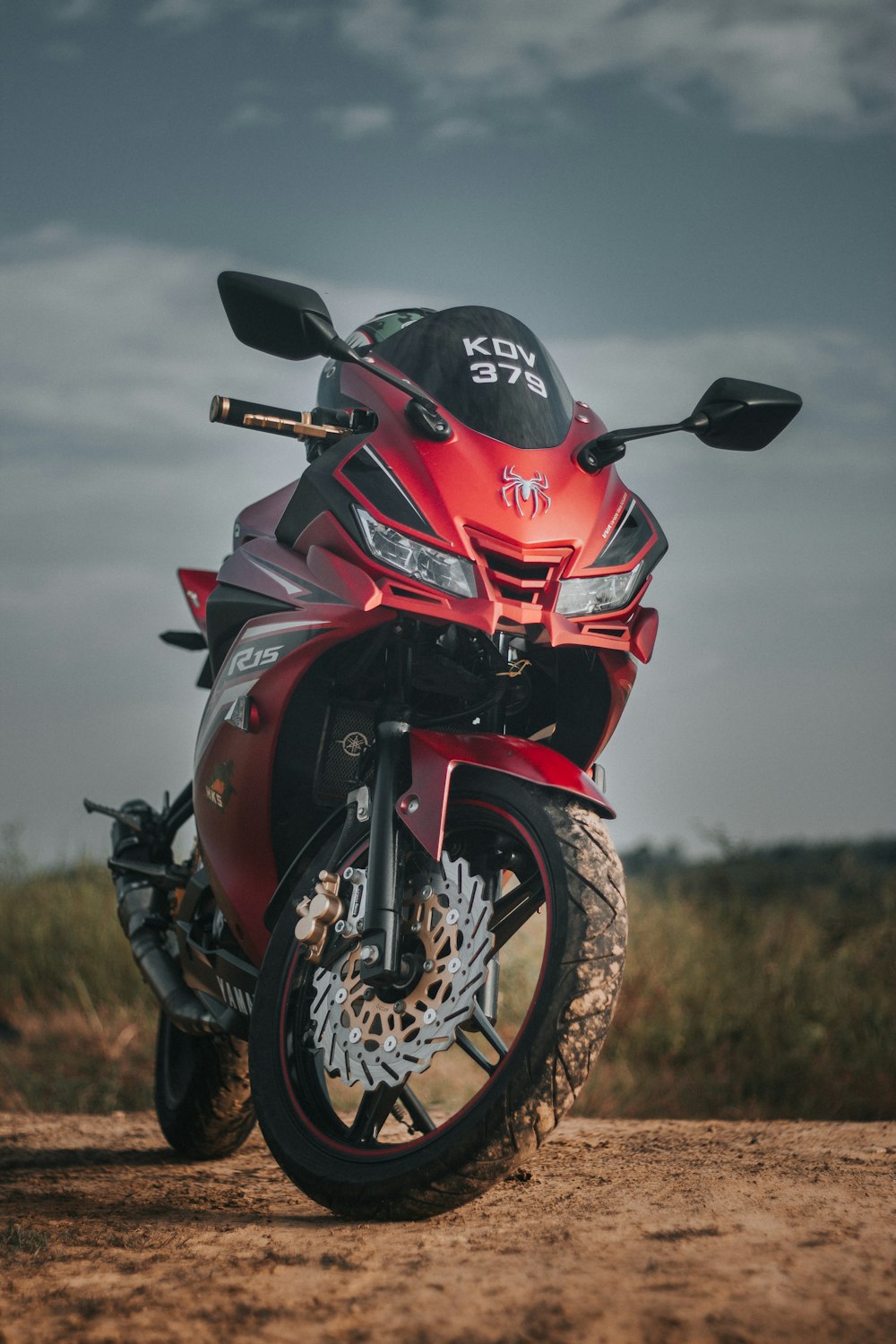 red sport bike