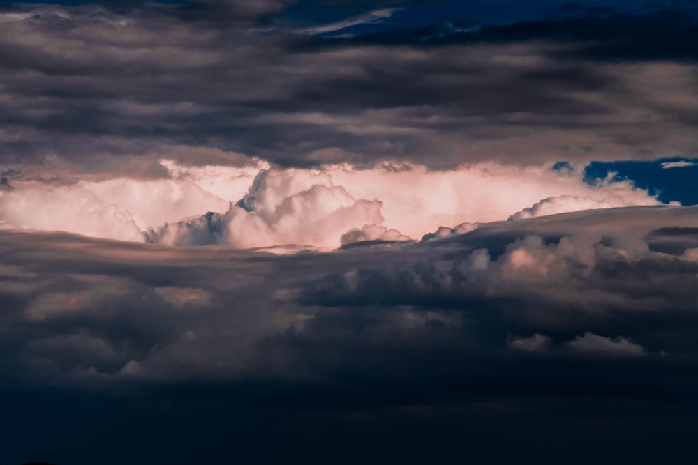 white and grey clouds