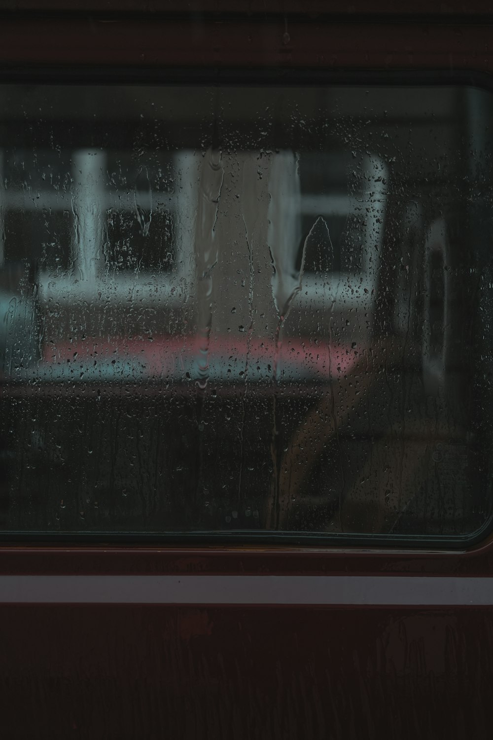a window with rain drops on it