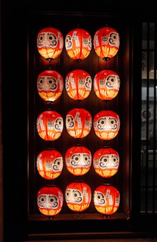 lighted paper lamps