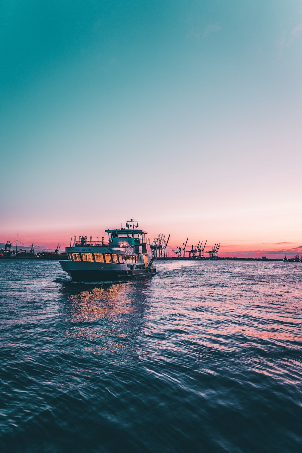 boat on water during golden hour