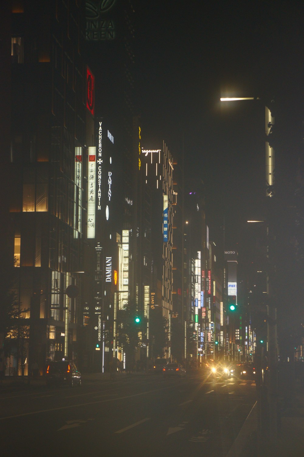 photo of high-rise buildings at night