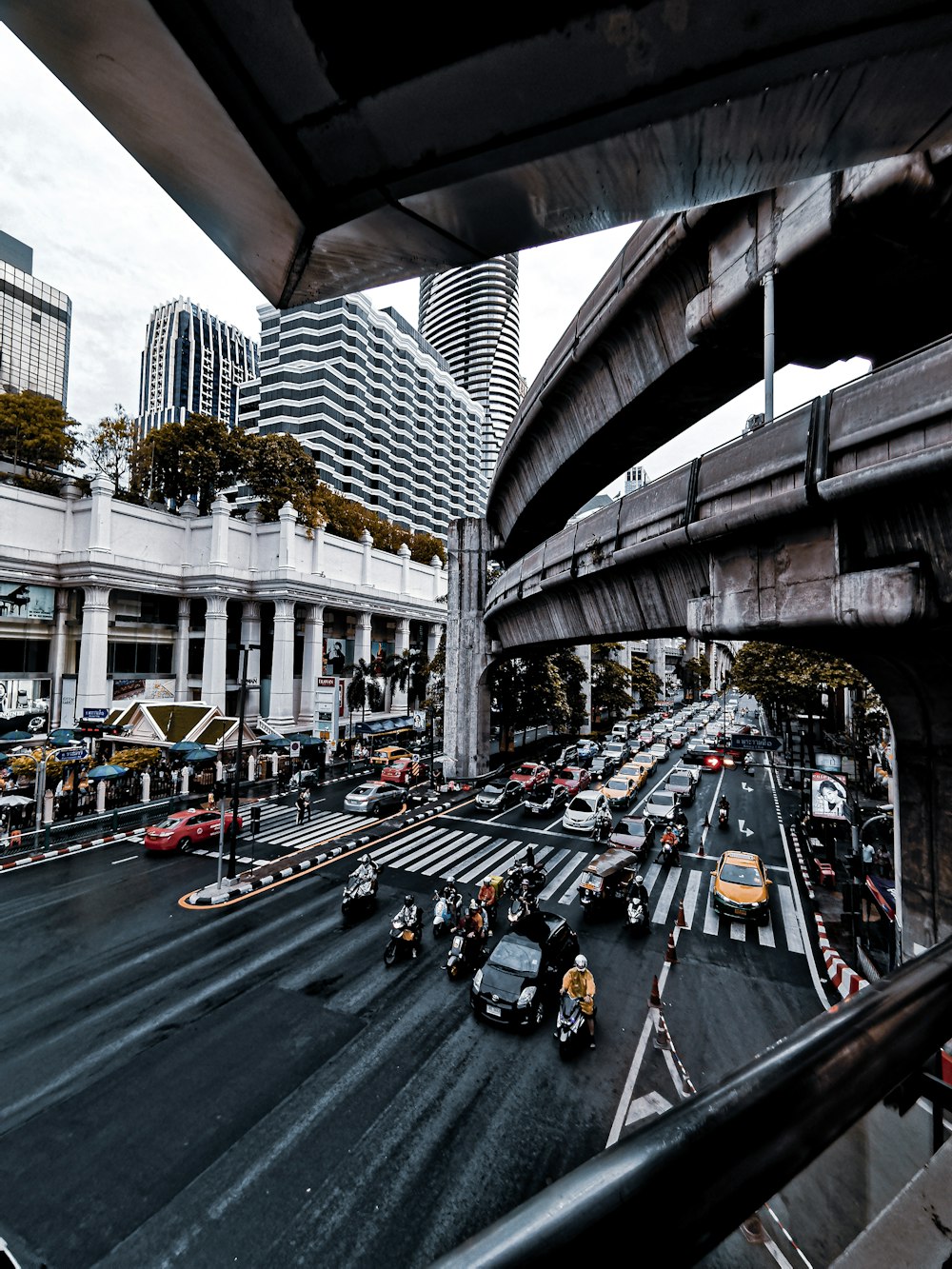 vehicles on road