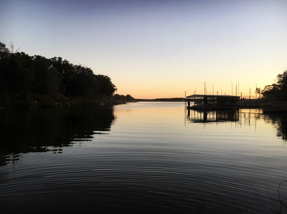 a body of water that has a boat in it