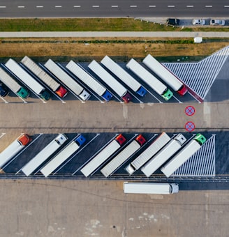 parked trucks