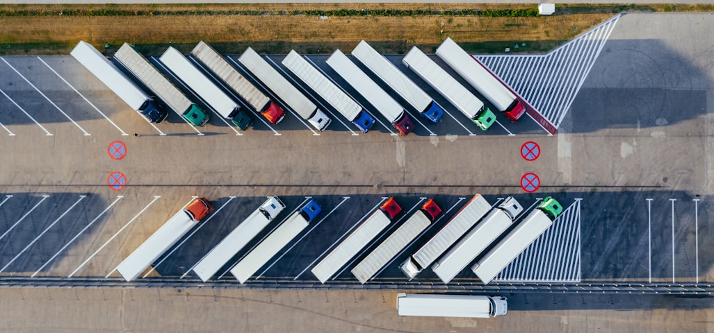 parked trucks