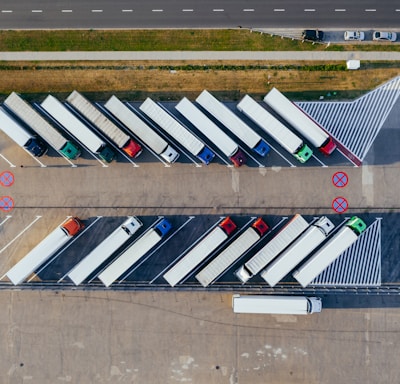 parked trucks