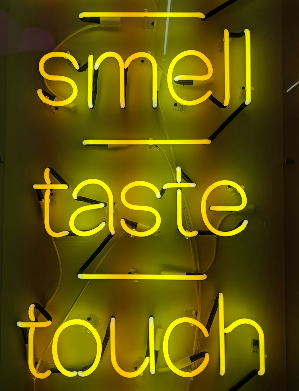 yellow neon signage