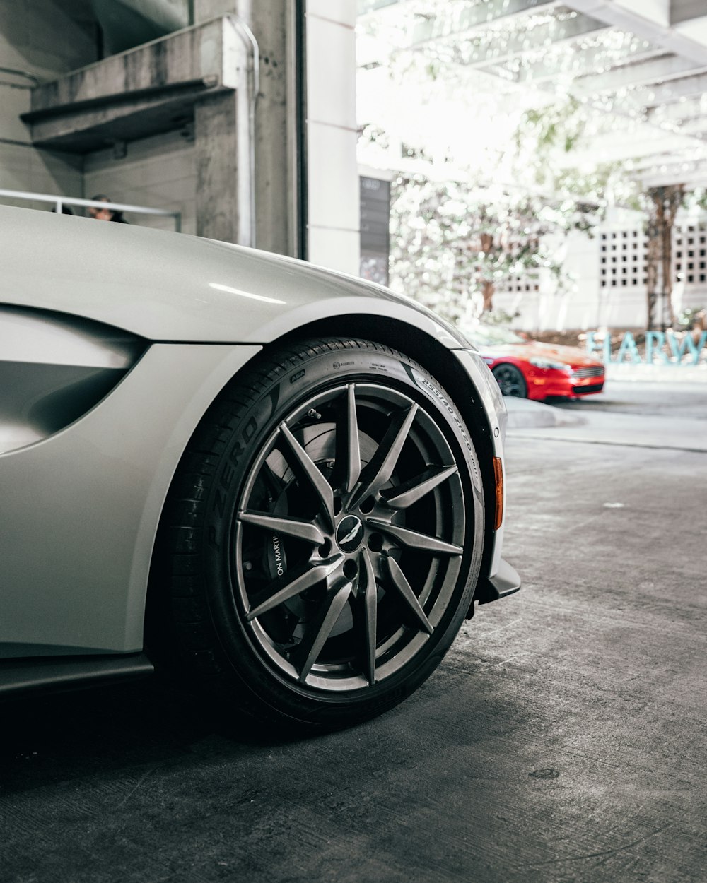 vehicle parked in garage