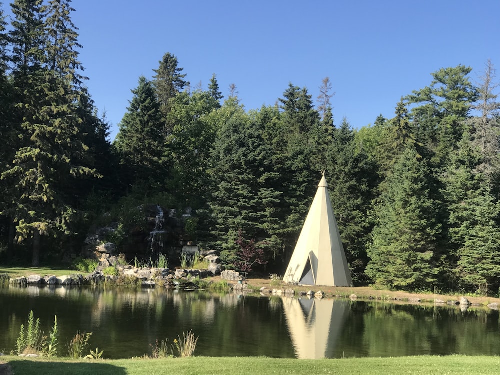 white tipi tent