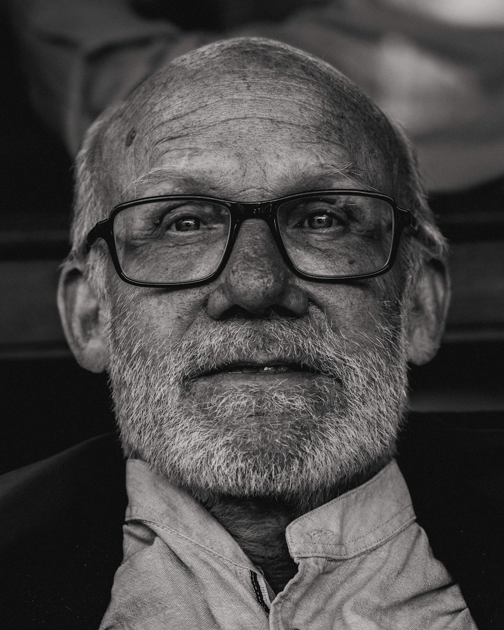 grayscale photography of man's face