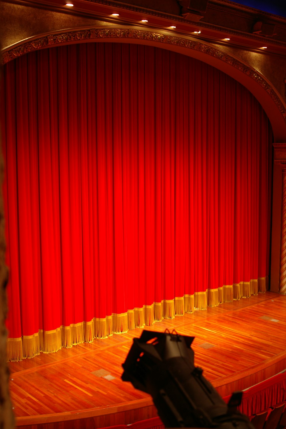 red theater curtain