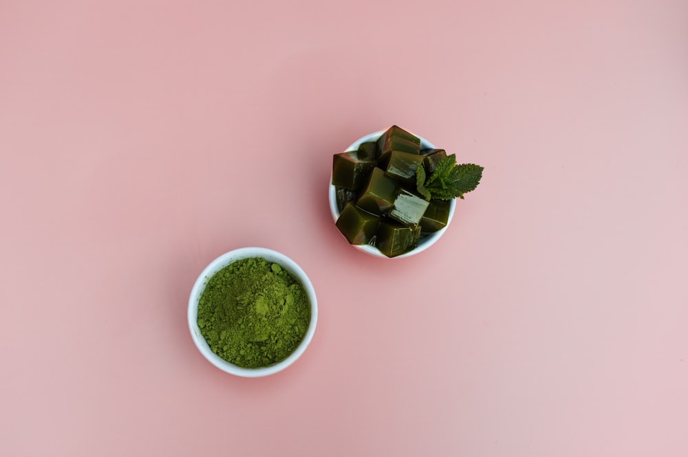 green herb in bowl