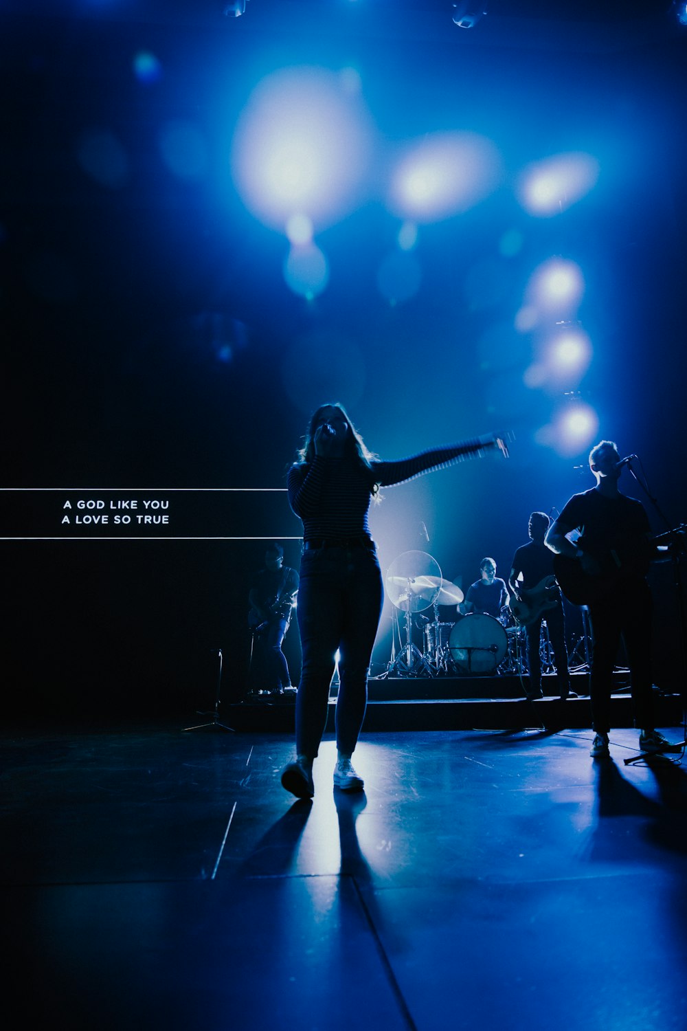 women performing on stage