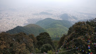 A panoramic view of Leh town nestled in the valley, showcasing the unique blend of culture and nature.