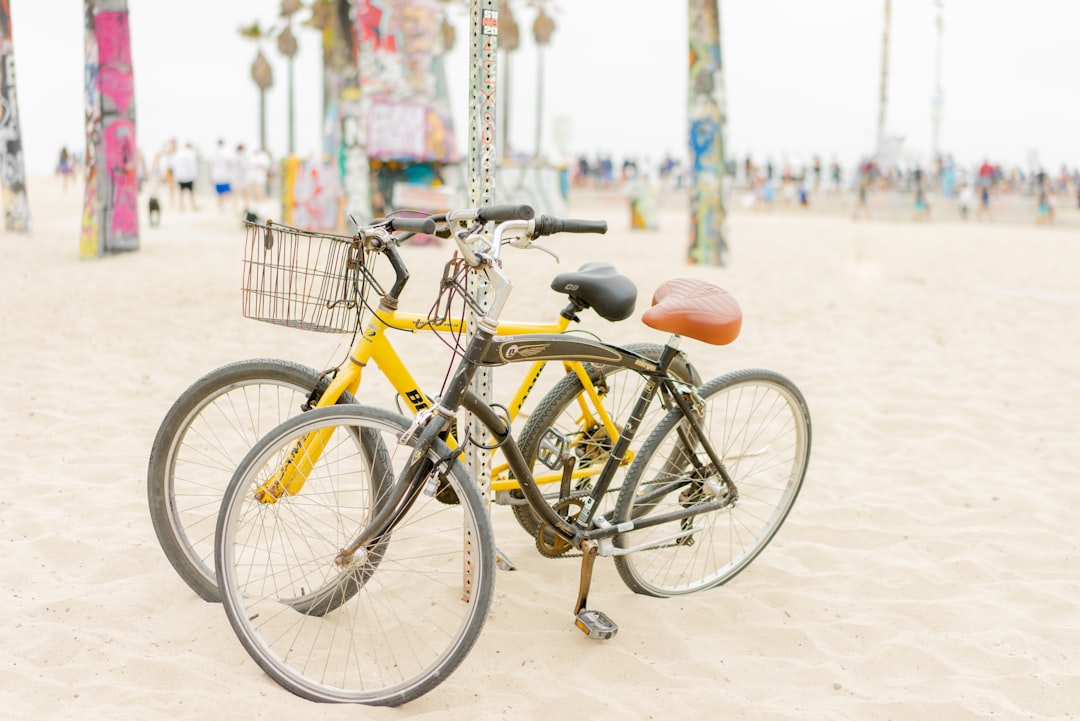 yellow and grey commuter bikes