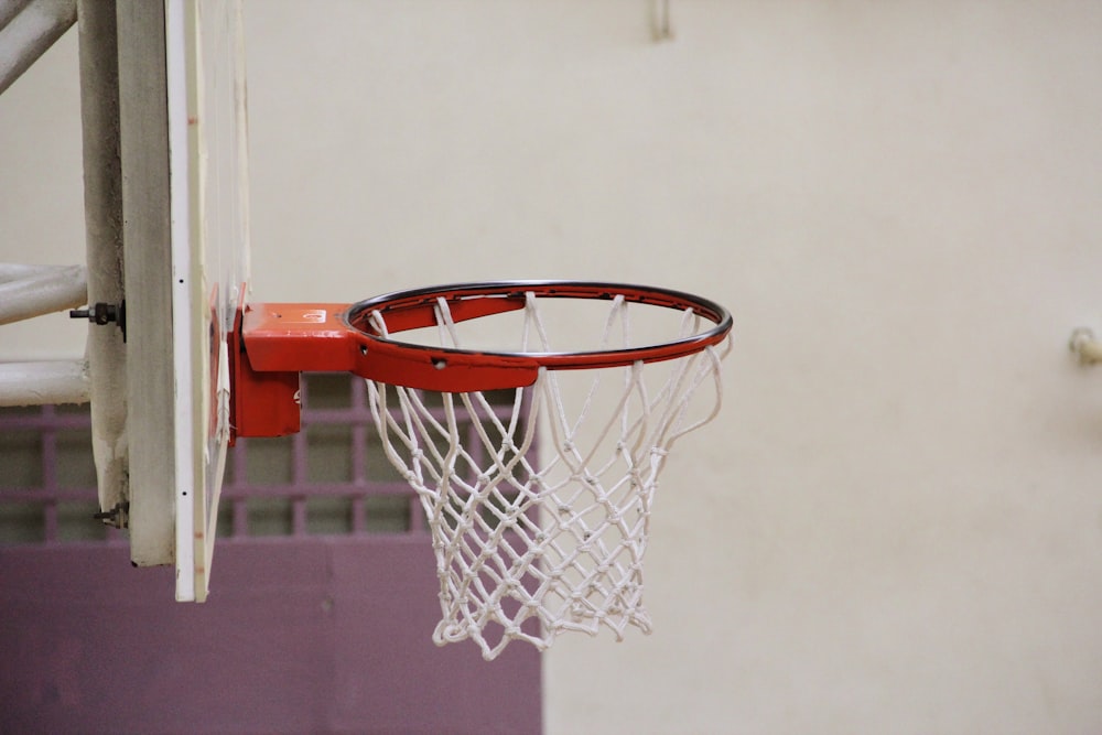 white and red basketball ring